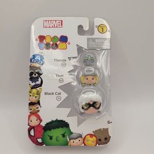 Disney TSUM TSUM Marvel 3-Pack: Black Cat/Thor/Thanos Toy Figure